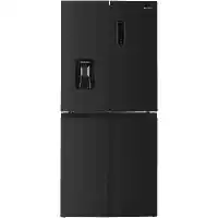 Bol.com Wiggo WR-MD18(DX) - Amerikaanse Koelkast - No Frost - Water Dispenser - Met Display - Super Freeze - 419 Liter - Zwart aanbieding