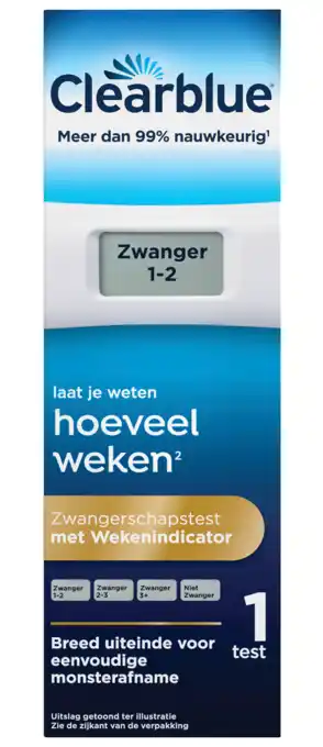 De Online Drogist Clearblue Digitale Zwangerschapstest met Wekenindicator aanbieding