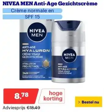 Bol.com NIVEA MEN Anti-Age Gezichtscrème aanbieding