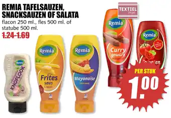 MCD Supermarkt Remia tafelsauzen, snacksauzen of salata aanbieding