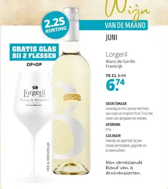 Mitra Lorgeril Blanc de Garille 75 cl aanbieding