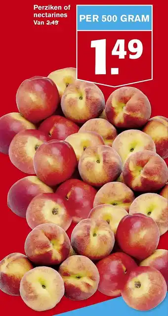 Hoogvliet Perziken of nectarines aanbieding