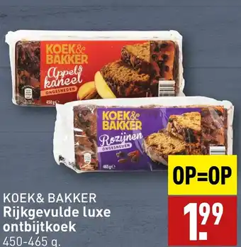 ALDI KOEK& BAKKER Rijkgevulde luxe ontbijtkoek aanbieding