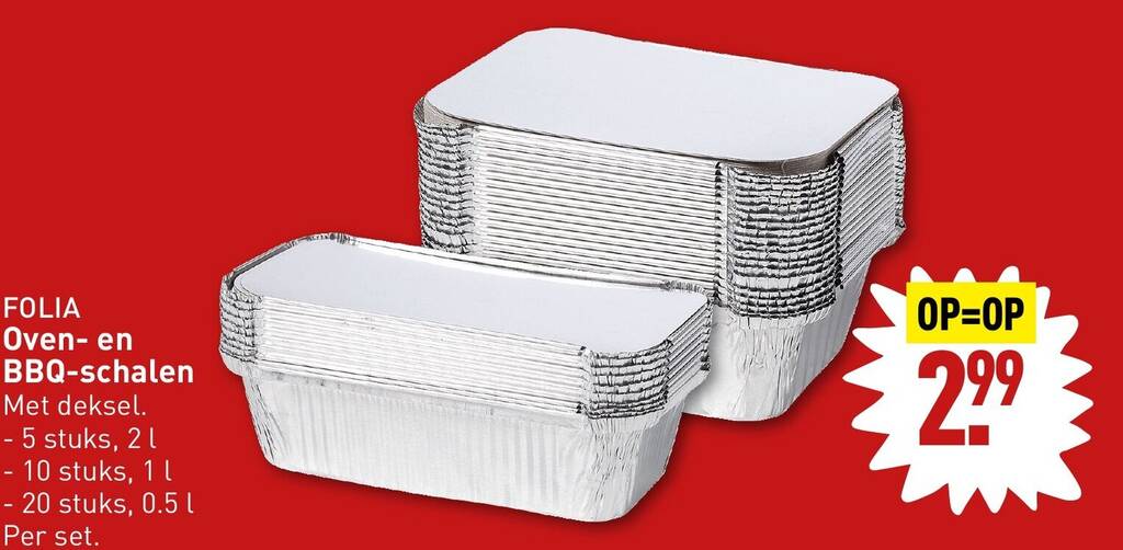 FOLIA Oven en BBQschalen aanbieding bij ALDI