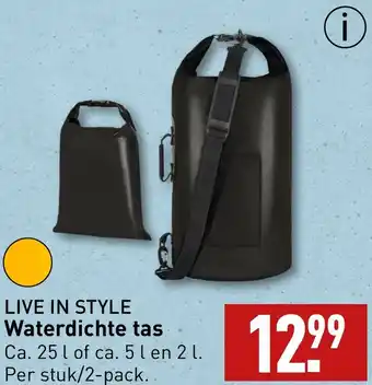 ALDI LIVE IN STYLE Waterdichte tas aanbieding