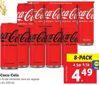 Lidl Coca-cola 8 x 250 ml aanbieding