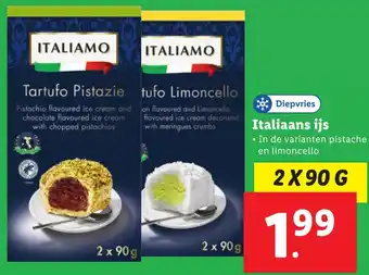 Lidl Italiaans ijs 2 x 90g aanbieding