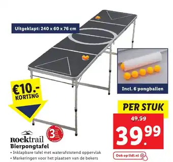 Lidl Rocktrail bierpongtafel per stuk aanbieding