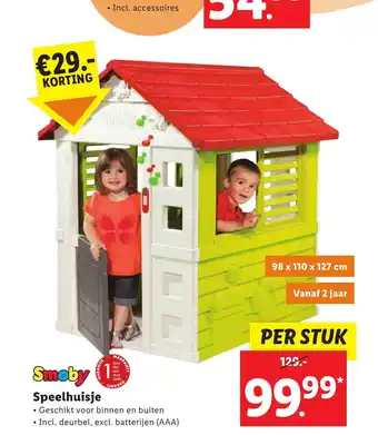 Lidl Smoby Speelhuisje aanbieding