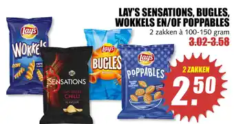 MCD Supermarkt Lay's Sensations, Bugles, Wokkels En/Of Poppables aanbieding