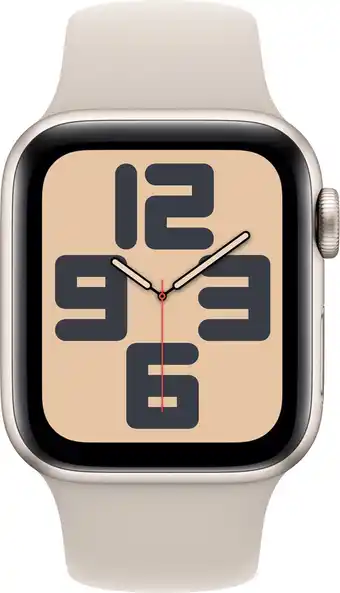 Coolblue Apple Watch SE (2022) 4G 40mm Starlight Aluminium Sportband S/M aanbieding