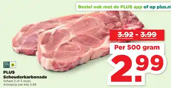 PLUS Schouderkarbonade 500g aanbieding