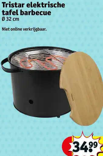 Kruidvat Tristar elektrische tafel barbecue Ø 32 cm aanbieding