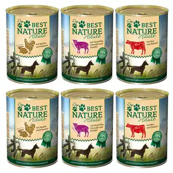 Zooplus 6x 400g Best Nature Dog Adult Mixpack (3 soorten) nat hondenvoer aanbieding