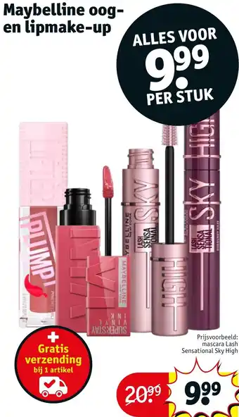 Kruidvat Maybelline oog en lipmake-up aanbieding