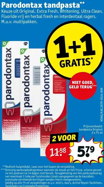 Kruidvat Parodontax tandpasta aanbieding