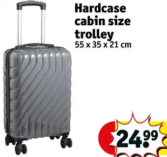 Kruidvat Hardcase cabin size trolley 55 x 35 x 21 cm aanbieding