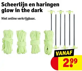 Kruidvat Scheerlijn en haringen glow in the dark aanbieding