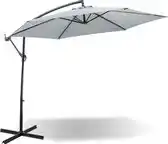 Bol.com MaxxGarden Parasol - Zweefparasol - Ø300 cm - Frame royal grey - Grijs aanbieding