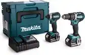 Bol.com Makita DLX2180TJ 18V Li-Ion combiset - DHP484 (klop)boor-/schroefmachine - DTD153 slagschroevendraaier - 2x 5.0Ah accu aanbieding