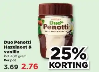 PLUS Duo Penotti Hazelnoot & vanille aanbieding