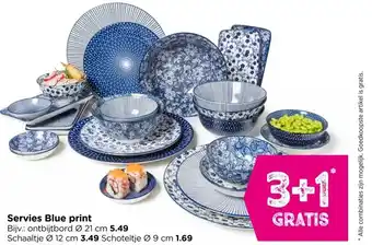 Xenos Servies Blue print aanbieding