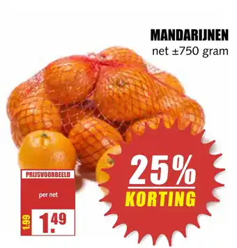 MCD Supermarkt Mandarijnen 750 gram aanbieding