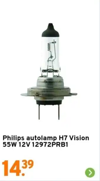 GAMMA Philips autolamp H7 Vision 55W 12V 12972PRB1 aanbieding