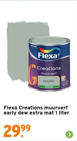 GAMMA Flexa Creations muurverf early dew extra mat 1 liter aanbieding