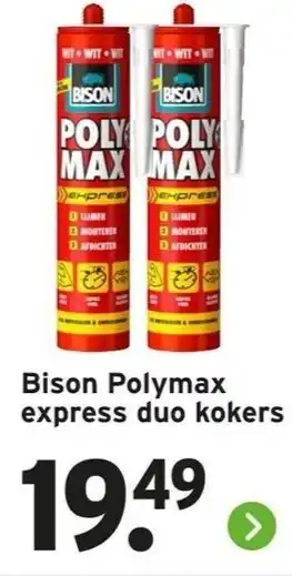 GAMMA Bison Polymax express duo kokers aanbieding