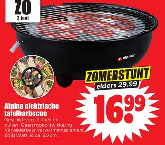 Dirk Alpina elektrische tafelbarbecue aanbieding