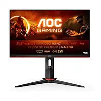 Amazon AOC Gaming C24G2AE/BK 24 inch FHD gebogen monitor, 165 Hz, 1ms, FreeSync Premium (1920x1080, HDMI, DisplayPort) Zwart,24 inch aanbieding