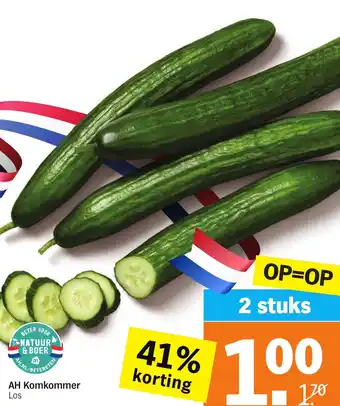 Albert Heijn Komkommer aanbieding