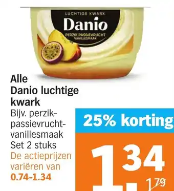 Albert Heijn Alle Danio luchtige kwark aanbieding