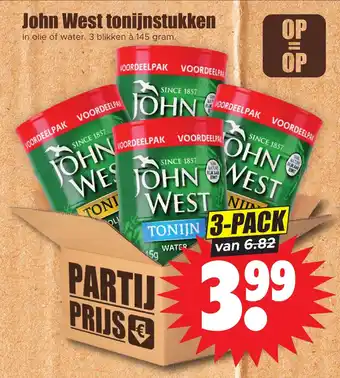 Dirk John West tonijnstukken 3-pack aanbieding