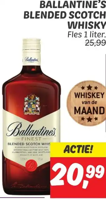 Dekamarkt BALLANTINE'S BLENDED SCOTCH WHISKY  1 liter. aanbieding