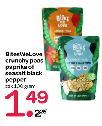 Spar BitesWelove crunchy peas paprika of seasalt black pepper aanbieding