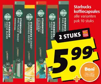 Boni Starbucks koffiecapsules aanbieding