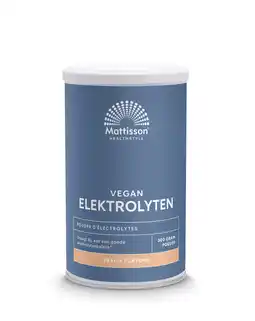 De Online Drogist Mattisson Healthstyle Vegan Elektrolyten Poeder Peach aanbieding