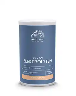De Online Drogist Mattisson Healthstyle Vegan Elektrolyten Poeder Peach aanbieding