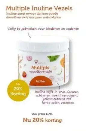 De Rode Pilaren Multiple Inuline Vezels aanbieding