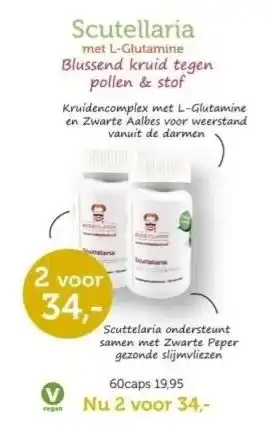 De Rode Pilaren Scutellaria met L-Glutamine aanbieding