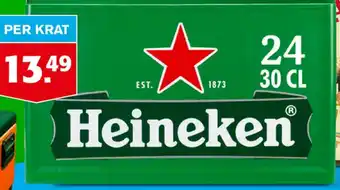 Hoogvliet Heineken 24 x 0.3L aanbieding