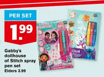 Hoogvliet Gabby's dollhouse of Stitch spray pen set aanbieding