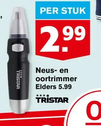 Hoogvliet TRISTAR Neus- en oortrimmer aanbieding