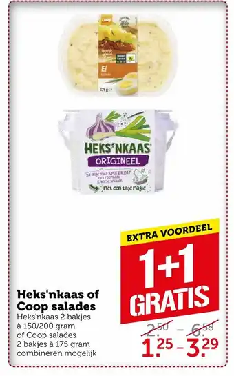 Coop Heks'nkaas of Coop Salades aanbieding