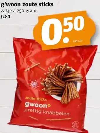 Poiesz g'woon zoute sticks aanbieding