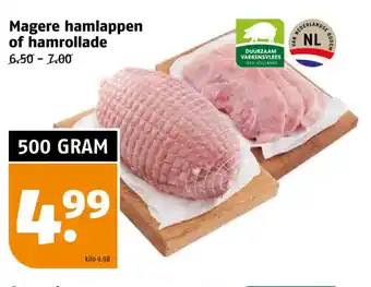 Poiesz Magere hamlappen of hamrollade aanbieding