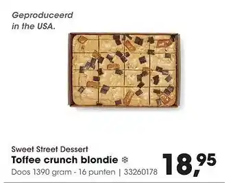 HANOS Sweet Street Dessert Toffee crunch blondie aanbieding