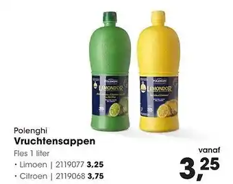 HANOS Polenghi Vruchtensappen aanbieding